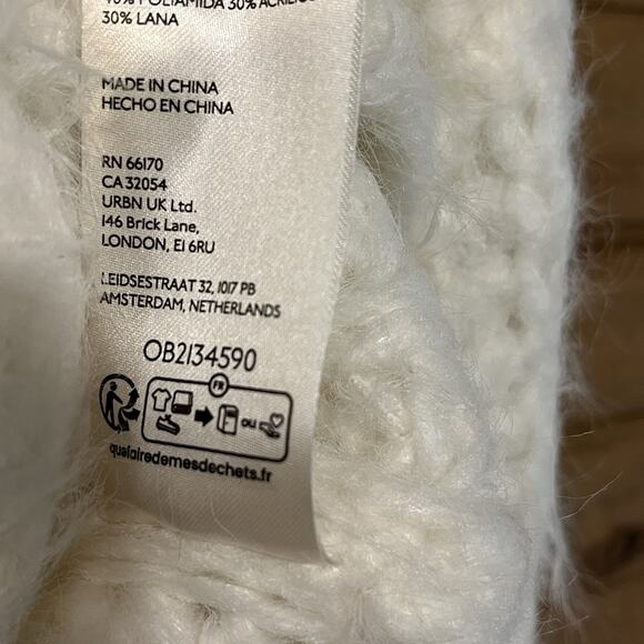 Free People Wool Blend Cropped Sweater Size XL Pullover Boho Soft Feminine - Picture 15 of 15